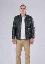 Load image into Gallery viewer, biker luxury leather jacket-men
