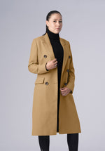 Load image into Gallery viewer, woolen double breasted-coat

