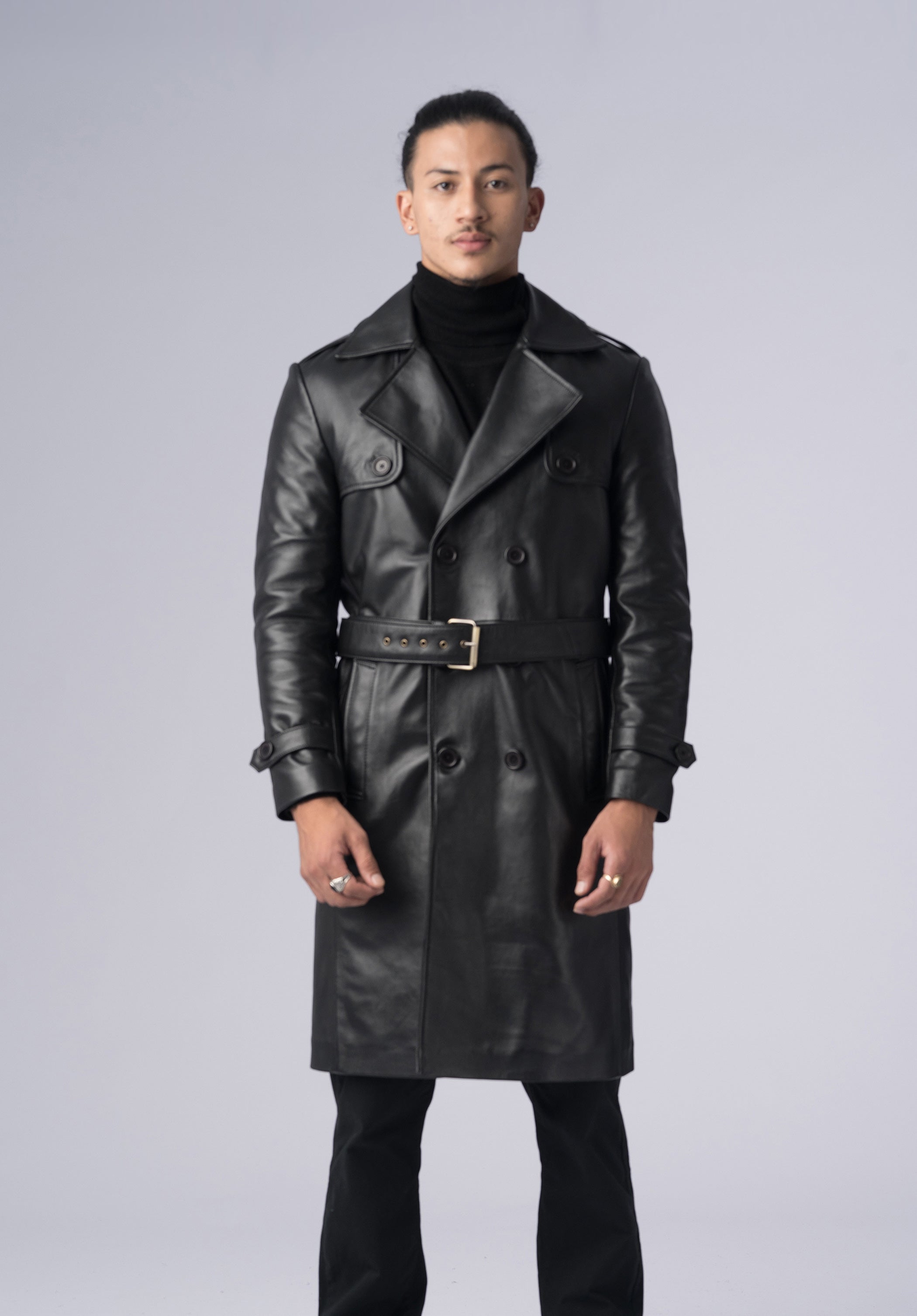 LOGAN LEATHER TRENCH
