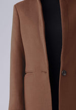 Load image into Gallery viewer, single breasted cashmere brown-blazer

